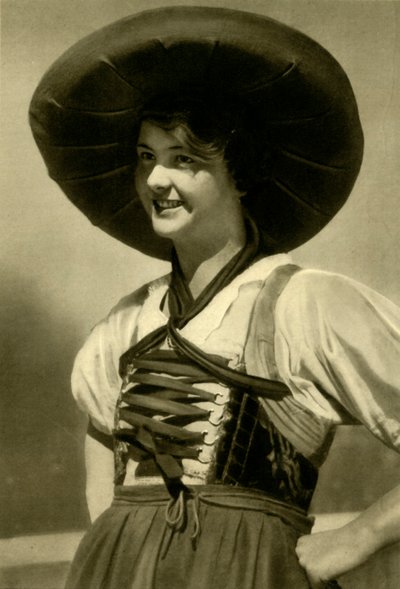 Woman in Traditional Costume, Tyrol, Austria by Unbekannt