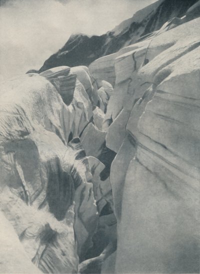 Yawning Crevasse By The Bergli Above Grindelwald, c1935 by Unbekannt
