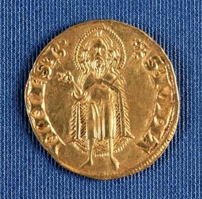 Gold coin with St. John the Baptist by Unbekannt