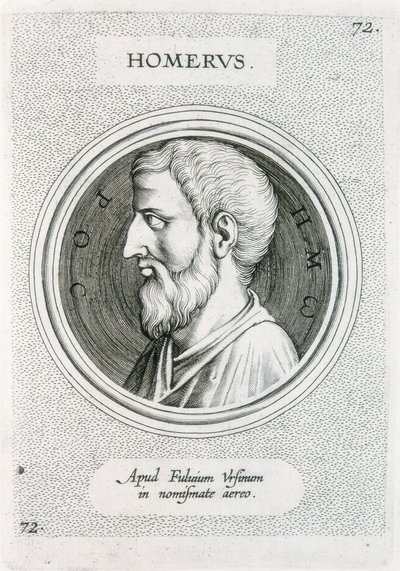 HOMER (9th century BC). Greek writer (engraving) by Unbekannter Künstler