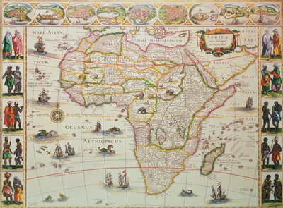 Map of Africa by Unbekannter Künstler