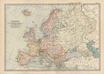 Map of Europe, c.1900 by Unbekannter Künstler