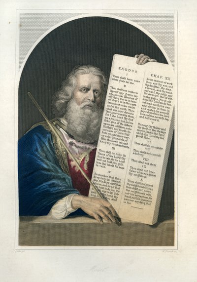 Moses and the Ten Commandments - Bible by Unbekannter Künstler