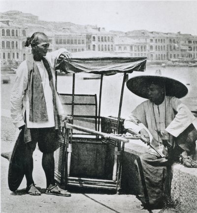 Sedan Chair in Hong Kong by Unbekannt