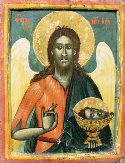 St. John the Baptist, icon from central Greece by Unbekannter Künstler