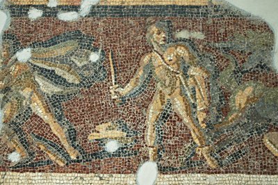 Theatre Scene Mosaic, from Daphne, Turkey by Unbekannt