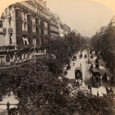 The Grand Boulevard, Paris, France, 1894 by Underwood and Underwood