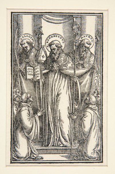 Book Illustration with Three Saints by Unknown