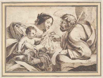 Holy Family with a Bird by Unknown