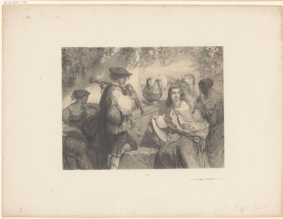 Italian Musicians by a Coffin by Unknown