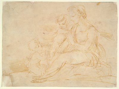 Madonna and Child with Saint John by Unknown