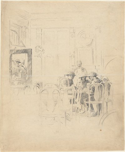 Untitled (Soldiers in a Cafe) by Unknown