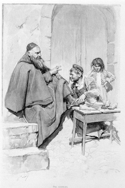 A Shoemaker in Sicily in 1870 by Unknown artist