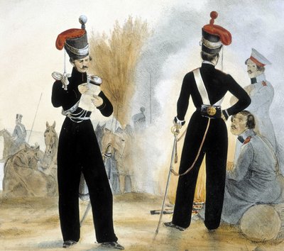 Cossack soldiers of Little Russia around 1840 by Unknown artist