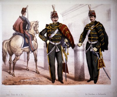 Piacenza Hussars, Costume in 1866 by Unknown artist