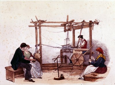 Weaving in the 19th century by Unknown artist