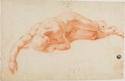 Reclining Nude Male by Unknown Italian