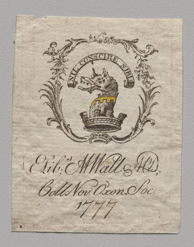 Bookplate: Elizabeth M. Watt, M.D. by Unknown artist