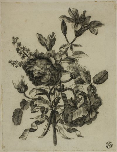 Bouquet of Roses and Lilies by Unknown artist