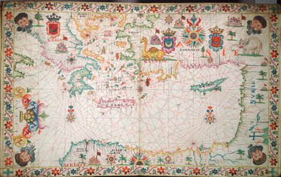 Chart of the Eastern Mediterranean, c.1600 by Unknown artist