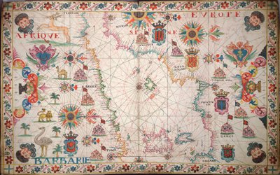 Chart of the Western Mediterranean, c.1600 by Unknown artist