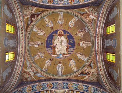 Christ Pantocrator with the apostles by Unknown artist