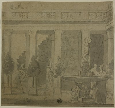 Classical Interior Scene by Unknown artist