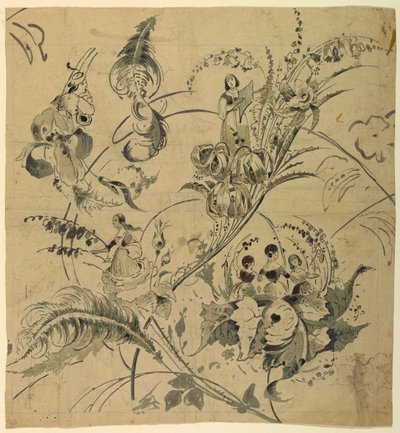 Design for Textile or Wallpaper by Unknown artist