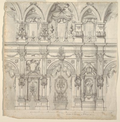 Elevation of the Nave of a Church by Unknown artist