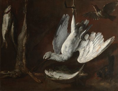 Hare, Spoonbill, and Fish by Unknown artist