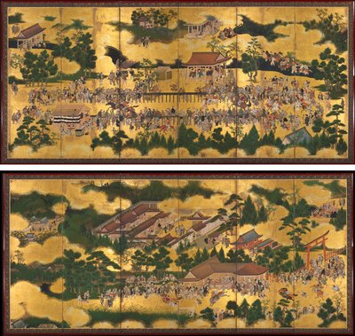 Horse Race at the Kamo Shrine by Unknown artist