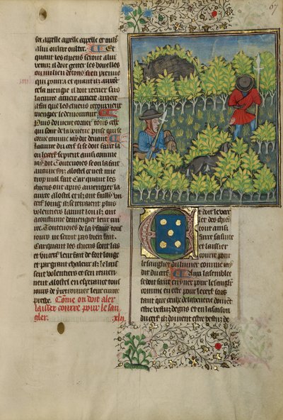 Hunters Pursuing a Wild Boar by Unknown artist