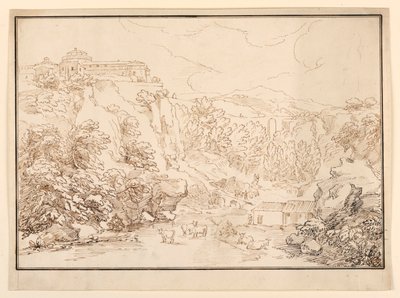 Landscape with Cows by Unknown artist