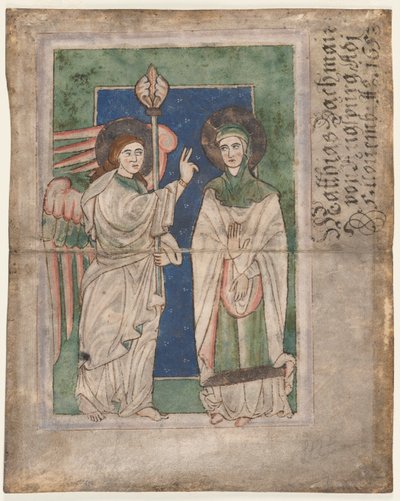 Leaf from a Psalter: Annunciation by Unknown artist