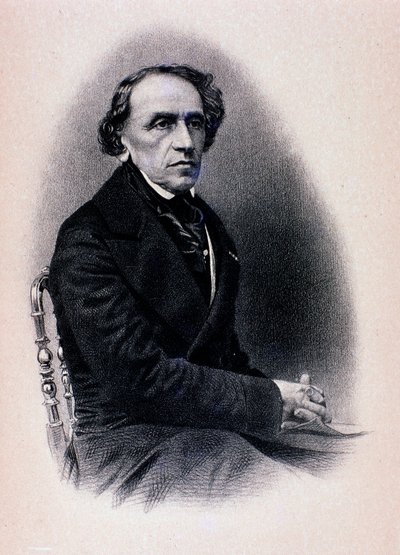 Portrait of Giacomo Meyerbeer (engraving) by Unknown artist