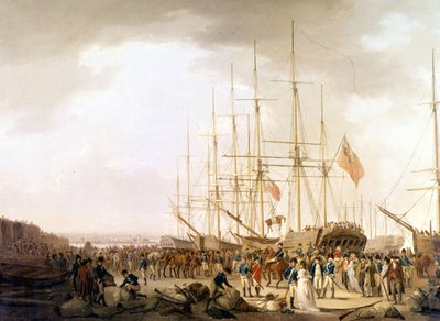 Portsmouth, Boarding British Troop by Unknown artist