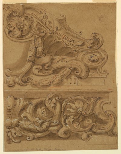 Project for an Entablature and Pediment by Unknown artist