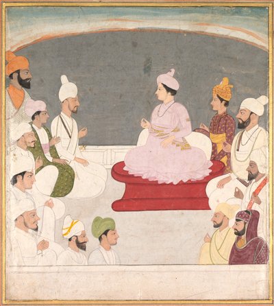 Raja Sansar Chand of Kangra and Courtiers by Unknown artist