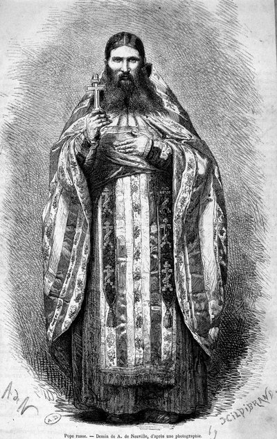 Russian Pope, Drawing from a Photograph by Unknown artist