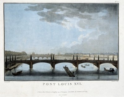 The Bridge Louis XVI by Unknown artist