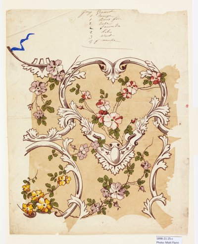 Trial Proof for a Flowered Chintz by Unknown artist