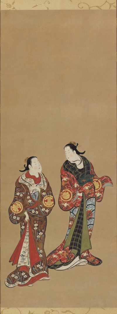 Two Tall Women in Dark Robes by Unknown artist