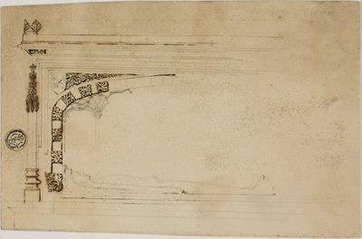 Unfinished Drawing of a Tomb by Unknown artist