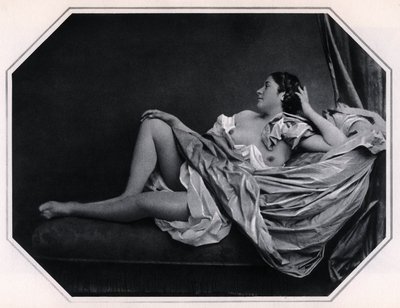 Naked woman lying around 1859. Anonymous Photography by Unknown photographer
