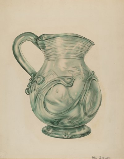 Glass Pitcher by Van Silvay