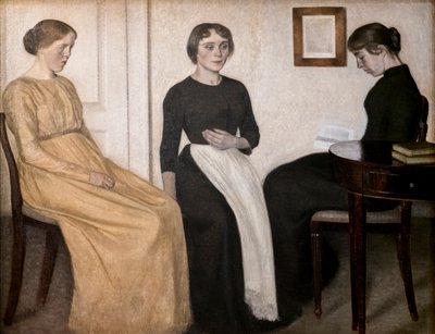 Three Young Women by Vilhelm Hammershoi