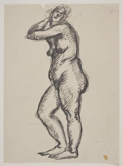 Standing Female Model Facing Left by Vilhelm Lundstrøm