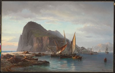 Shipping off Gibraltar by Vilhelm Melbye
