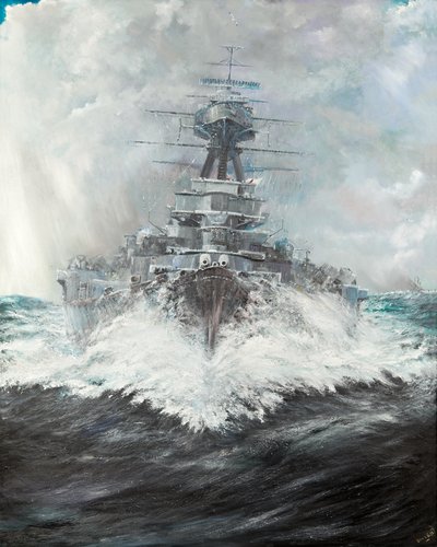 HMS Hood (2) by Vincent Alexander Booth