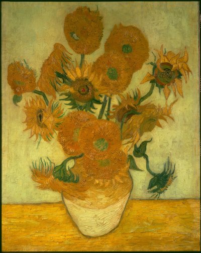 Fourteen Sunflowers in a Vase by Vincent van Gogh